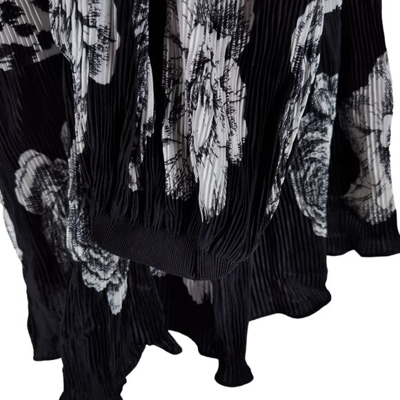 Vintage 80s Oversized Plisse Wrap Top Misses Plus One Size Mixed Print France - Picture 8 of 15